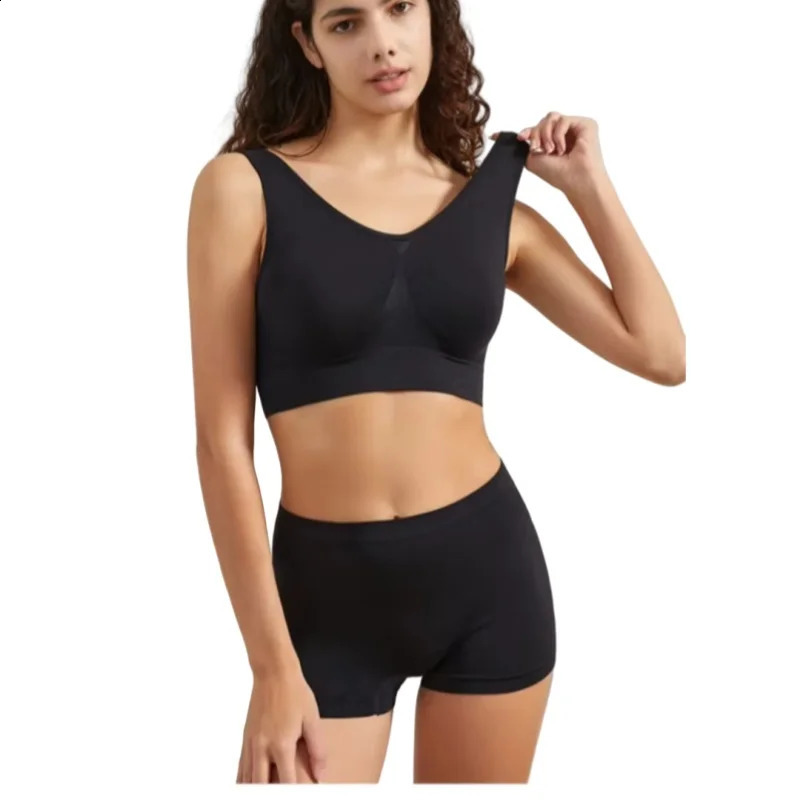 Women Seamless Bra Set Female Tanks Low Waist Boyshorts Underwear Sexy Casual Sports Panties Lingerie S5XL Intimates 260626 - view 5