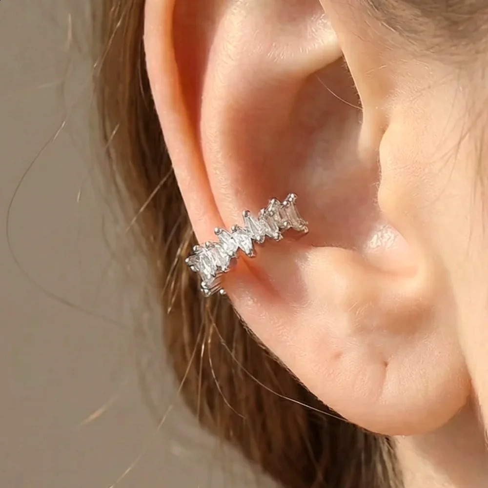 No Piercing Ear Cuffs y Irregular CZ CShape Clip Earrings for Women Vintage French Korean Y2K Statement Valentine Jewelry 260623 - view 5