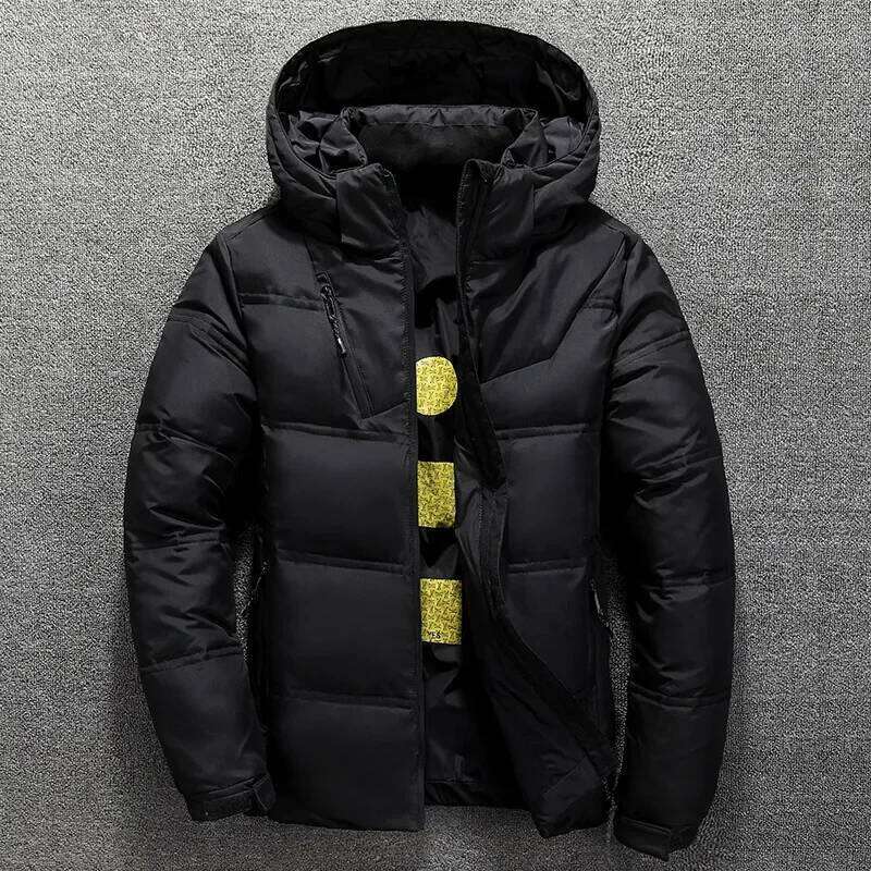 New White Jacket Men Warm Solid Color Hooded Down Coats Thick Duck Parka Male High Quality Winter Outdoor Coat J260626 - view 3