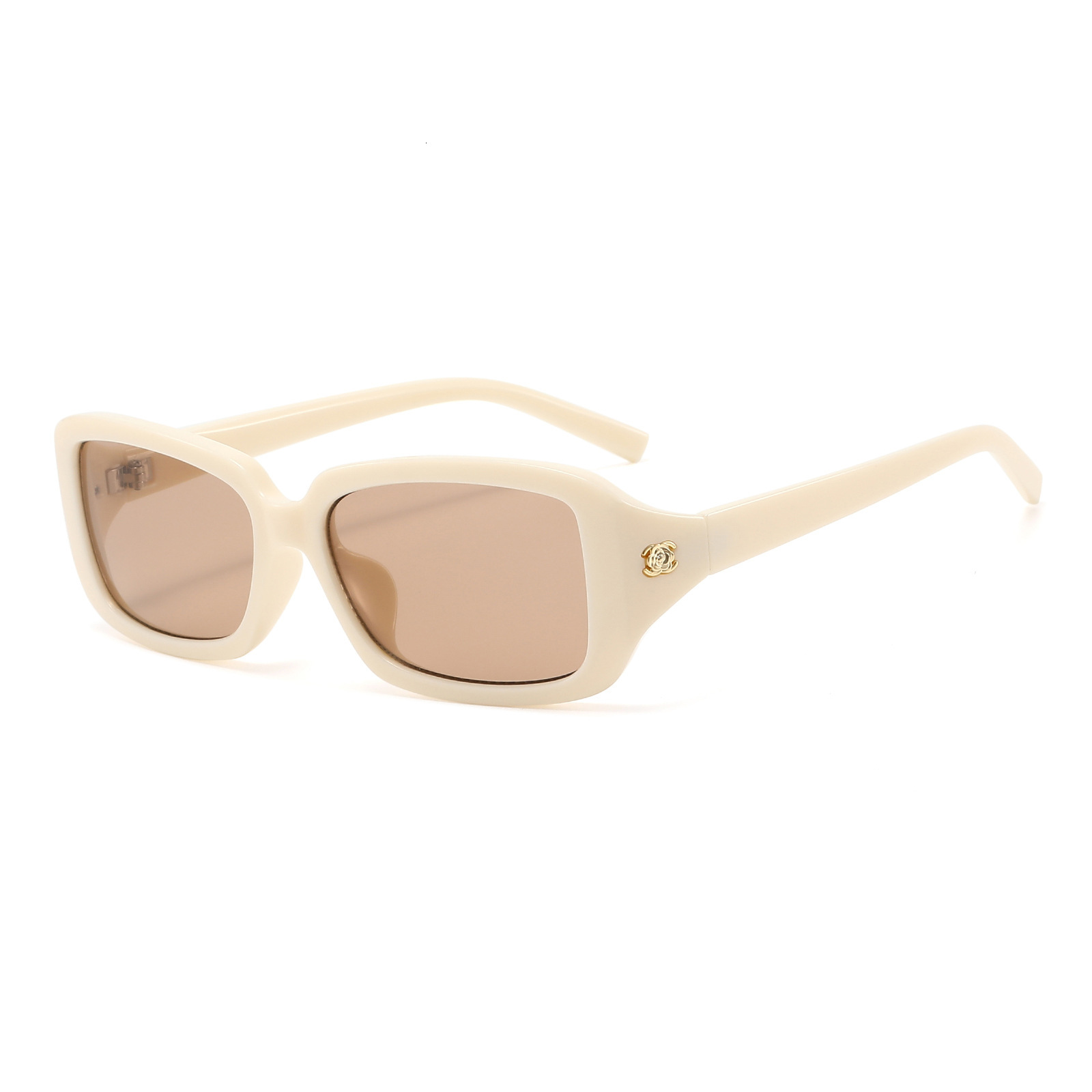 20 New Square Frame Retro Fashion Trend Rectangular High-End Casual Simple Sun Protection Sunglasses - view 6