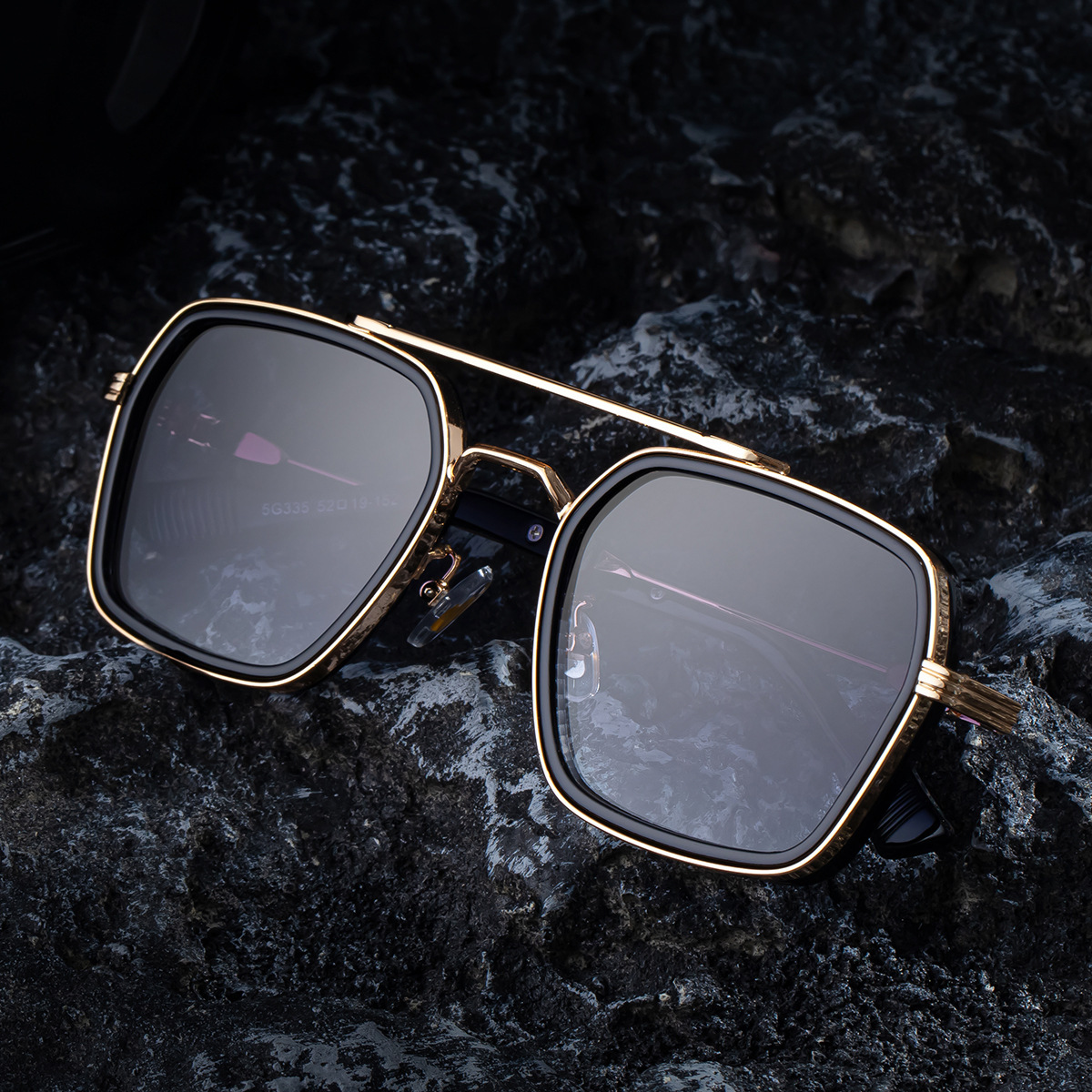 Classic Oversized Round Eyewear for Guys Featuring Durable Construction and Broad Spectral Light Shielding - view 3