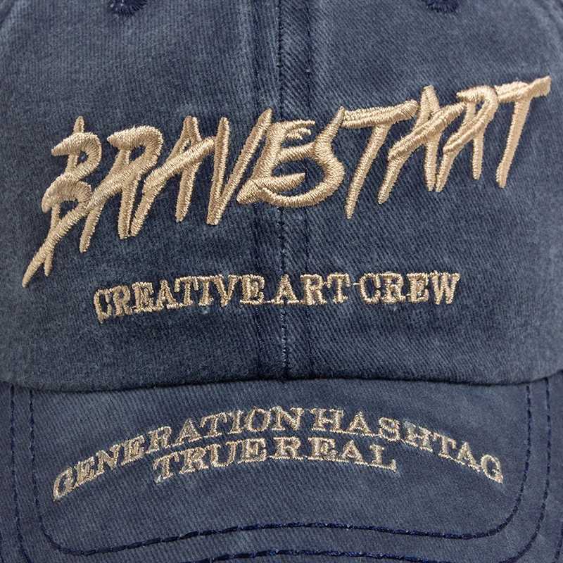 Retro Fashion Womens Baseball Washed Cotton Embroidered Soft Top Mens Caps Casual Visor Hats Summer Sports Trucker Hat M260626 - view 5