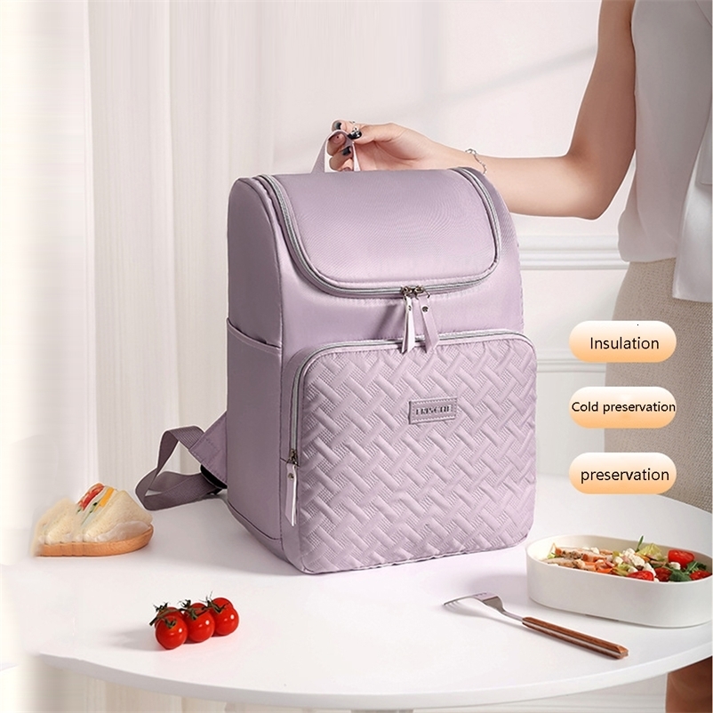 17L Fashion Backpack insulation meal bag Insulated Backpack - Perfect for Camping Picnics Durable Polyester 260624 - view 4
