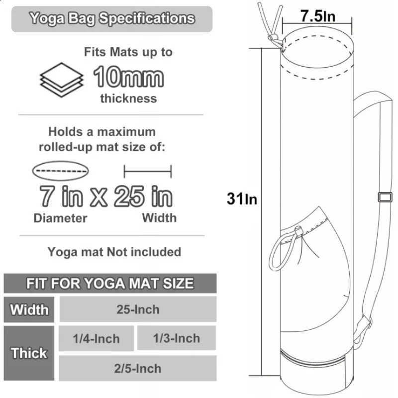 Fitness Sports Yoga Mat Bag Multifunction Pocket Yoga Knapsack Large Capacity Storage Yoga Mat Holder 260622CJ - view 5