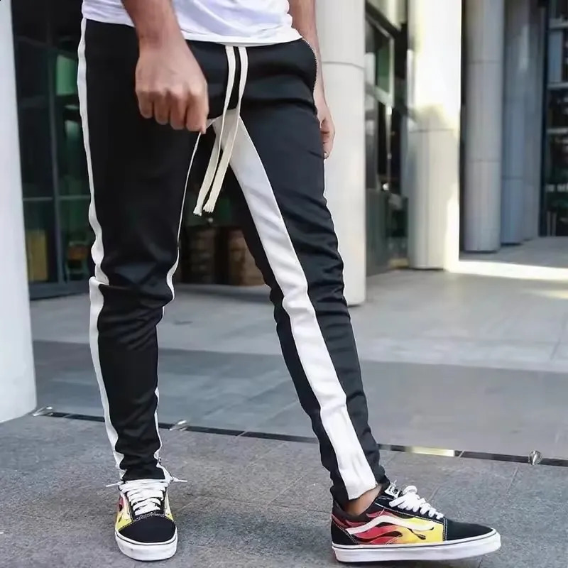 Mens Jogging Running Pants Fitness Sportswear Tracksuit Bottoms Skinny Sweatpants Trouser Black Clothing Gym Sport Pants Men 260626 - view 3