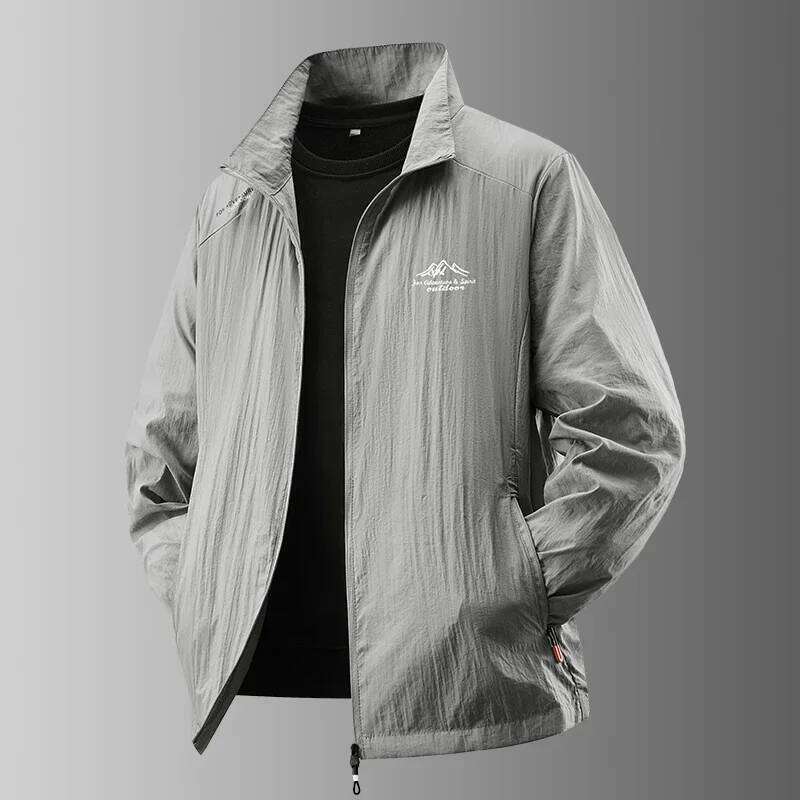 2025 Men's Summer Sun Protection Jacket Ultra-Light Thin Skin-Friendly Breathable UV Proof Fishing Ice Silk Sunscreen Coat W260626