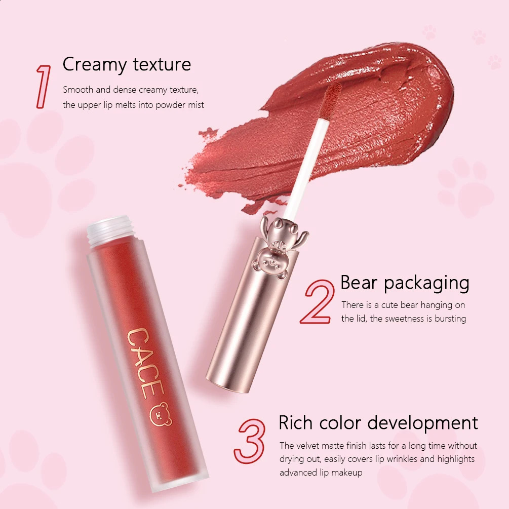 CACE Lipgloss Makeup liquid Lipstick Makeup Matte Long Lasting Waterproof Velvet Liquid Lip Stick Sexy Fashion Lips Make Up 260626 - view 5
