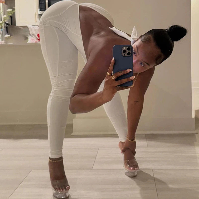 Sexy Skinny Jumpsuits Women Lift Buttocks Jumpsuit Solid Color Bandage Backless Halter Slim Yoga Fashion Overalls Streetwear 260626 - view 7