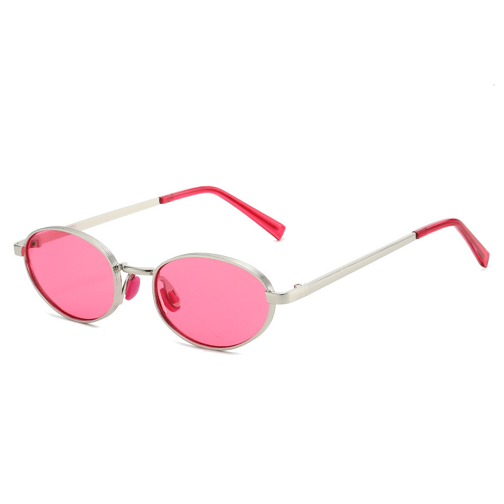 Small-Frame Sunglasses, New Personalized Metal Sunglasses For Men And Women, Trendy Oval-Frame Glasses - view 3