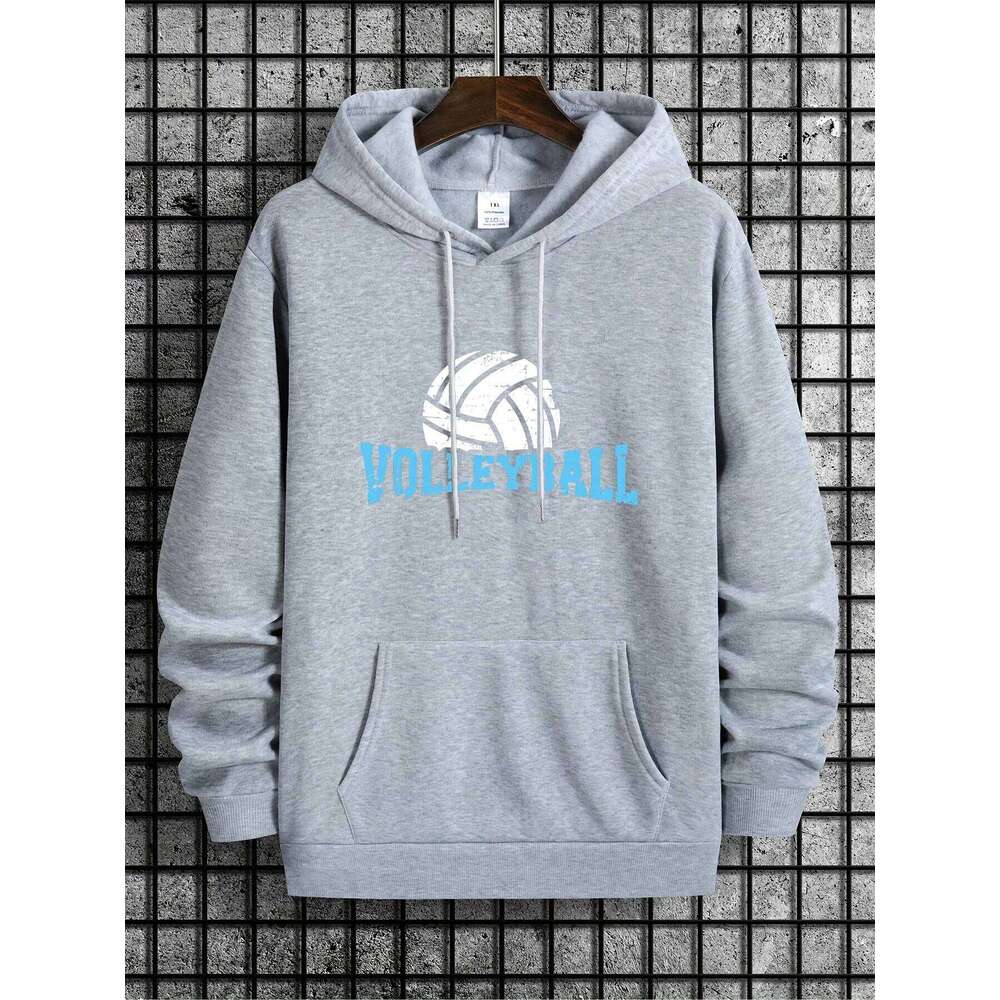 Autumn winter men's and women's VOLLEYBALL printed high-end versatile trendy casual sports hooded sweatshirt W260626 - view 6