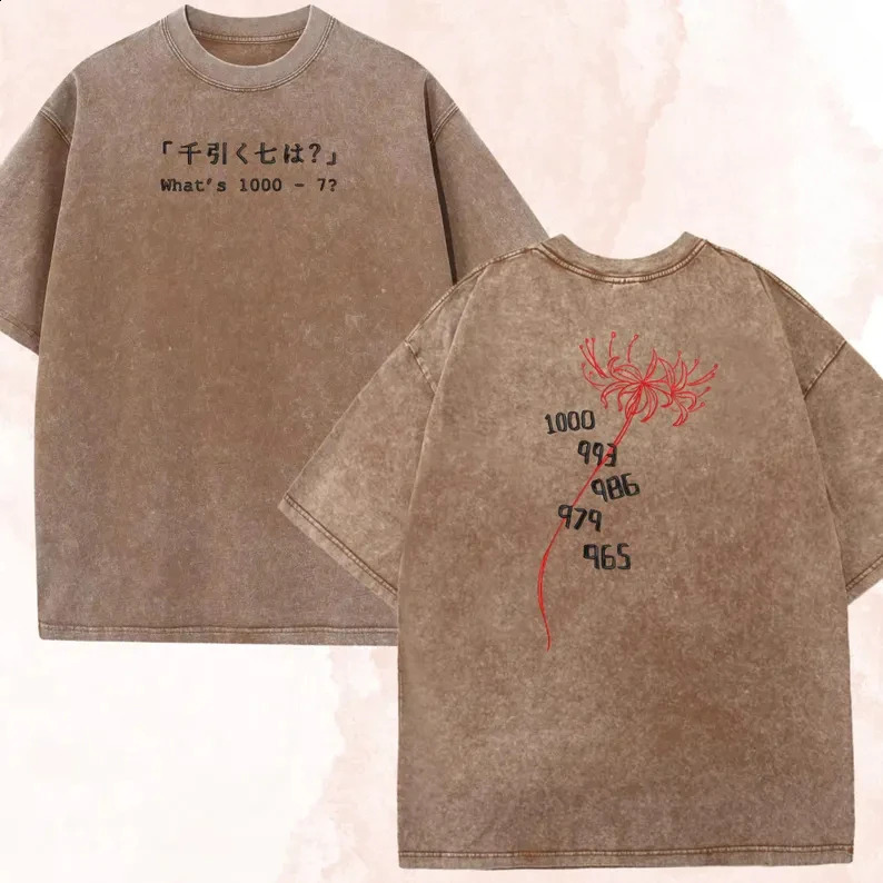 Anime Tokyo Ghoul Kaneki Ken 1000-7 Printed Tee Men Women Cotton Tshirts Vintage Washed T-shirt Harajuku Manga Oversized T Shirt 260626 - view 3