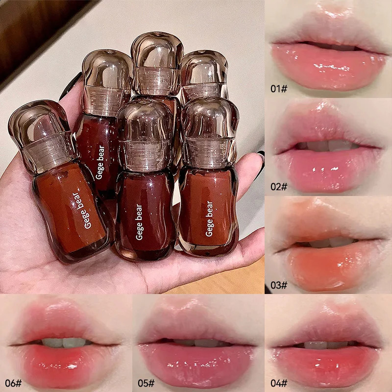Gege Bear Crystal Gloss Lip Tint Autumn/Winter Hydrating Formula Mirror-Gloss Finish Youthful Plumping Effect 260625