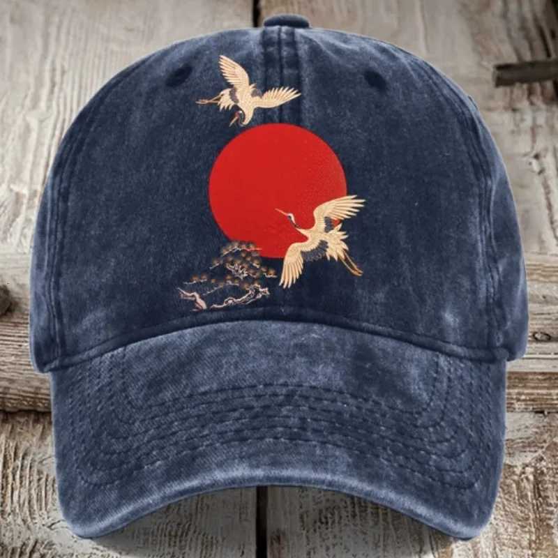 Cotton Unisex Spring Time Mens Baseball Printed with A Cute Cat PatternA Casual Sports Visorand A Washedretro-style M260626 - view 6
