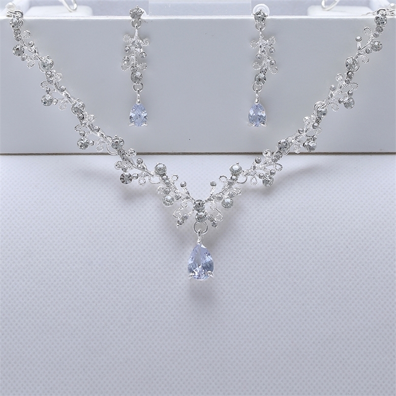 Itacazzo Bride Wedding Classic Necklace Earring Set Exquisite and Elegant for Ladies Suitable for Party Festivals 260617