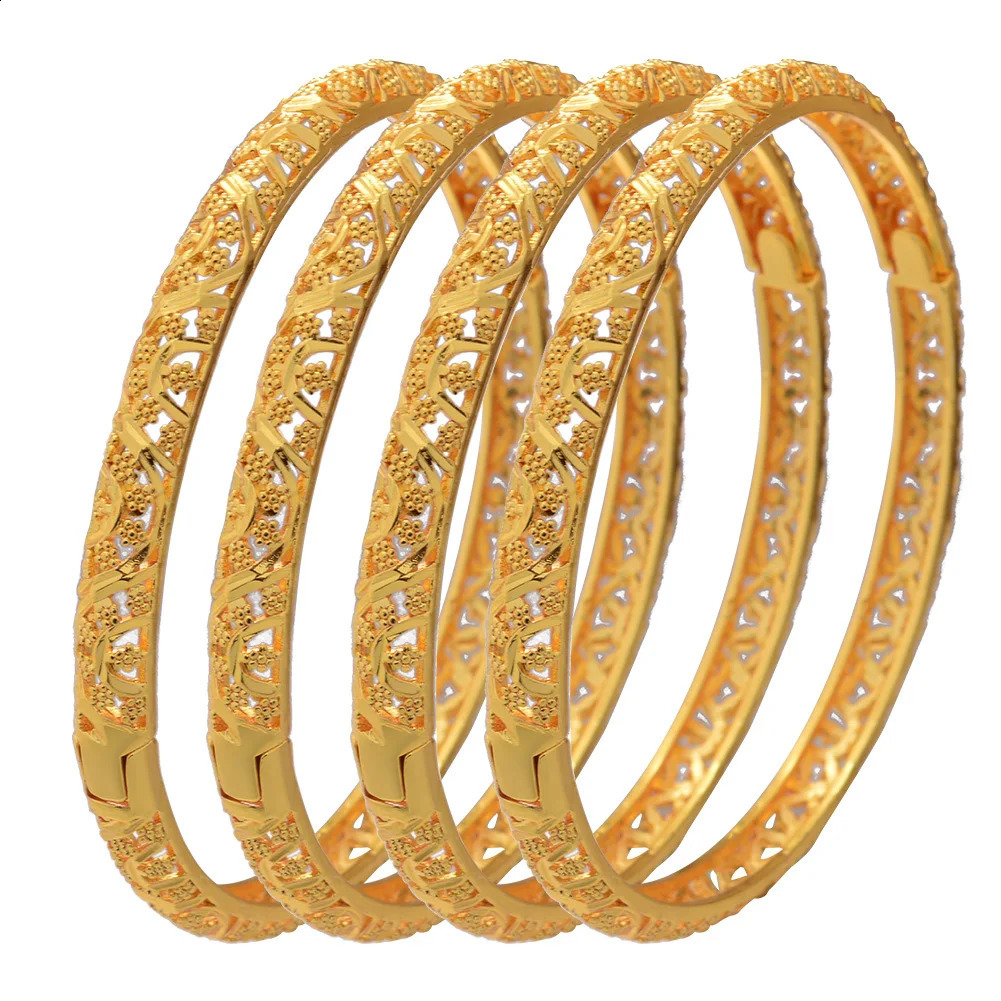 Bracelets Dubai Gold Color Bangles For Women Men Girls Wedding Banquet Party Adorn Bracelet Gift Free Shippin 260626 - view 7