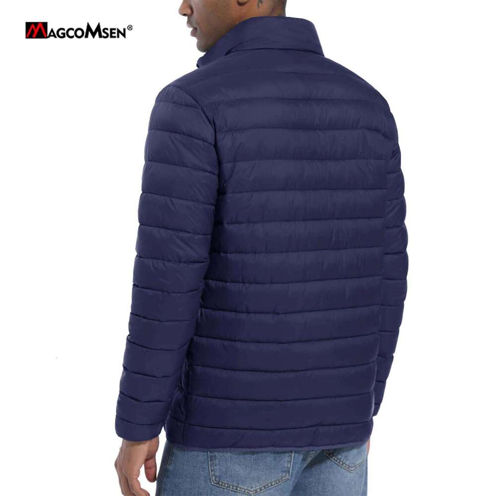 MAGCOMSEN Men's Stand Collar Down Winter Lightweight Warm Cotton Waterproof Windproof Casual Jacket Street Fashion W260626 - view 3