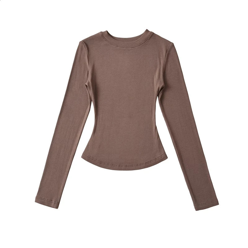 LUNDUNSHIJIA Autumn Winter Sexy Women Basic O-neck Long Sleeve T-shirts Ladies Slim Elasticity Cotton Tee Tops 16 Colors 260626 - view 5