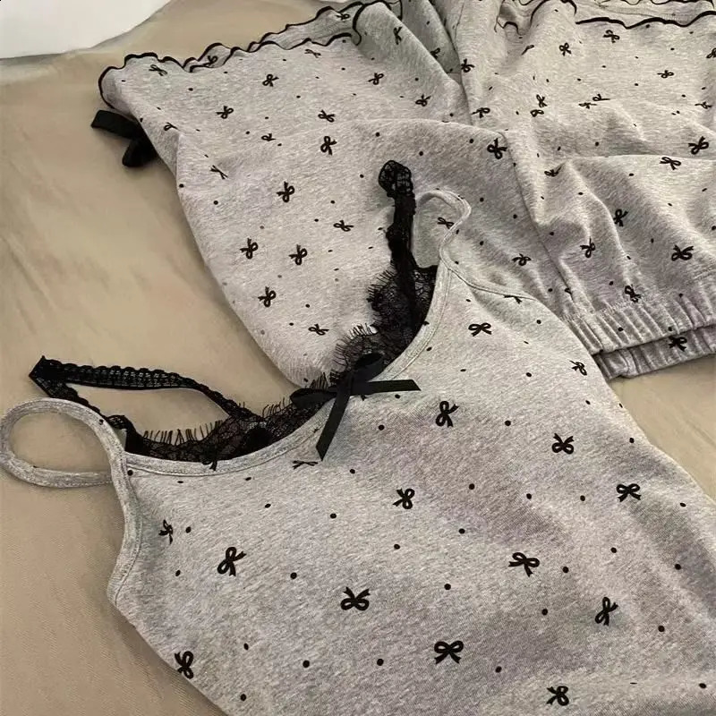 Womens Summer Suit Pajamas Set Trousers Sets Sleepwear Pijama Pajama Woman Shorts Home Clothes Sleep Lounge Underwear 260625 - view 4