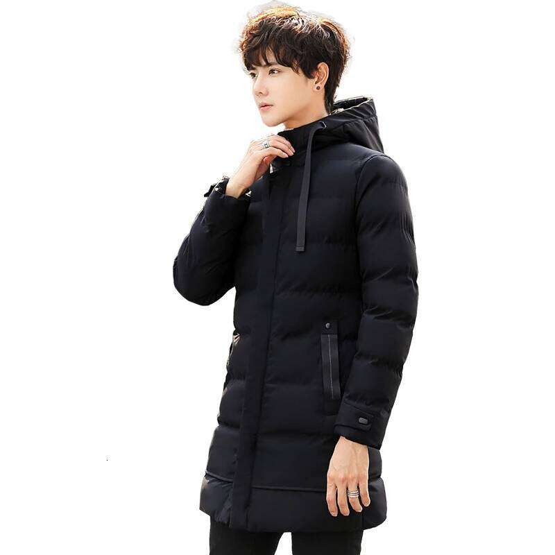 Mid-length New Thickened Hooded Winter Warm Cotton-padded Jacket for MenLeisureDown Mountaineering Overcoat Men W260626 - view 6