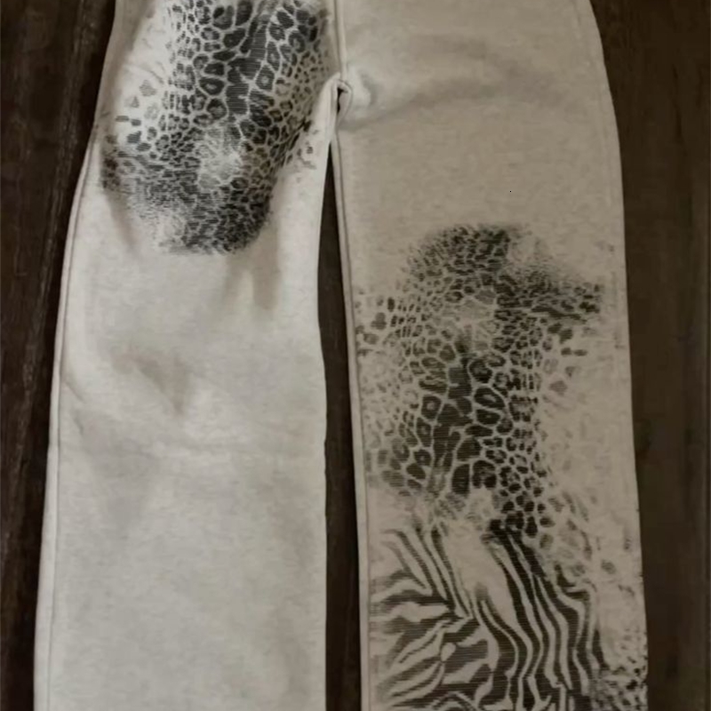 Retro Animal Print Sweatpants Y2K Clothes Men Women Harajuku Hip Hop Retro Graphic Baggy Sweatpants Elastic Waist Casual Trouser 260616