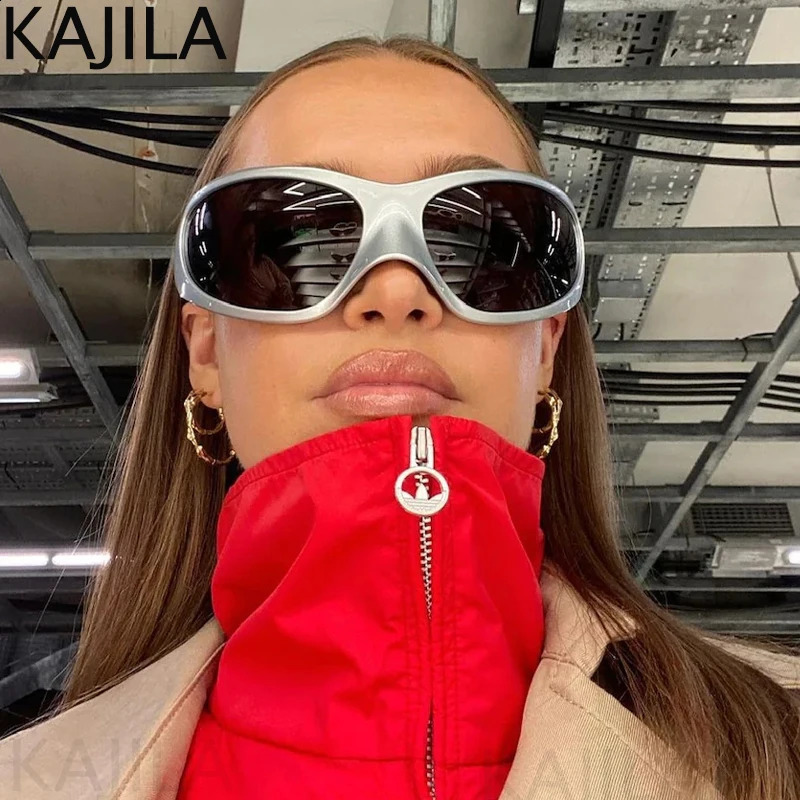 Oversized Y2K Punk Sunglasses Women 2026 y Warp Around Steampunk Sun Glasses for Ladies Shades Vintage Eyewear UV400 260626 - view 5