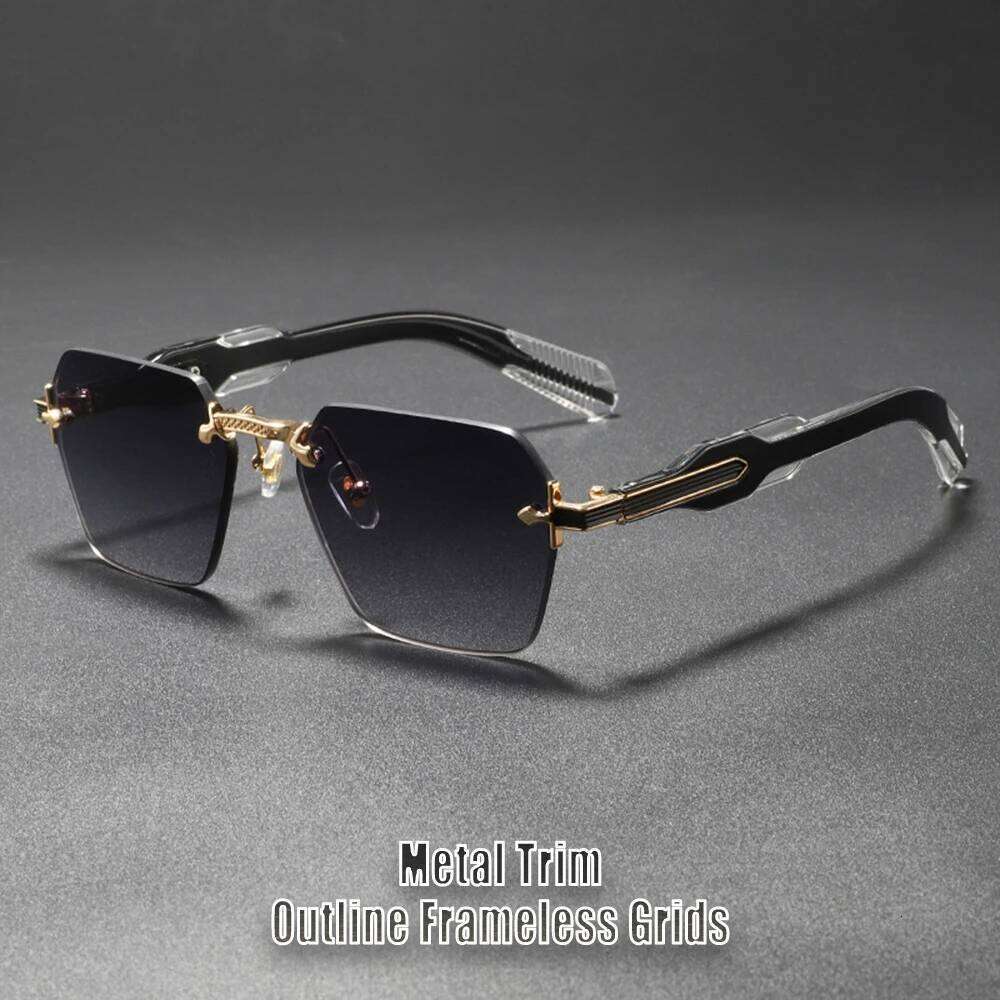 2025New Man Woman Sun Glasses High Quality Rimless Sunnies Fashion Versatile Outdoor Trend Eyewear Cycling Sports Shades 26Y0626 - view 1