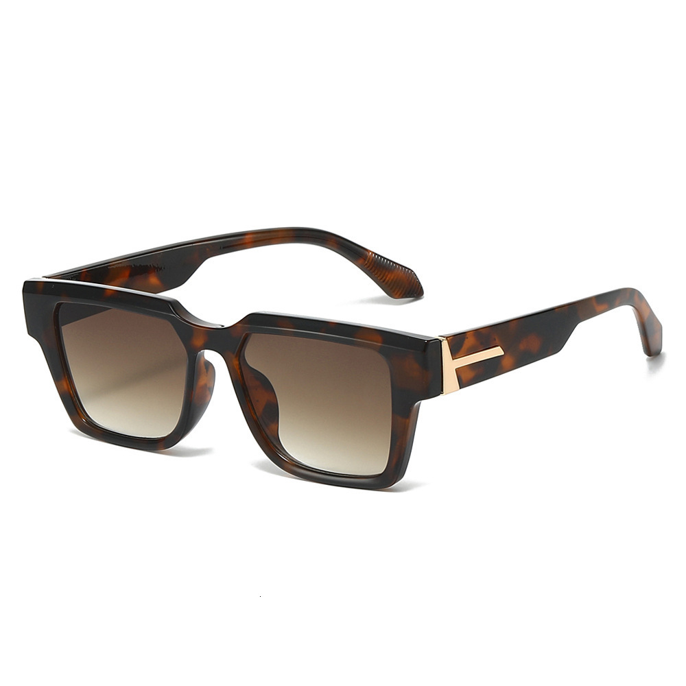 2026 New European And American Simple Fashion Thick Frame Internet Celebrity T-Shape Retro Square Sunglasses For Men - view 4