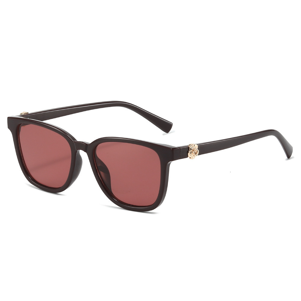 Square Minimalist , 2026 New Model, Style, Unique And Trendy, Internet Celebrity Ins-Style, Maroon Fashion Large-Frame - view 1