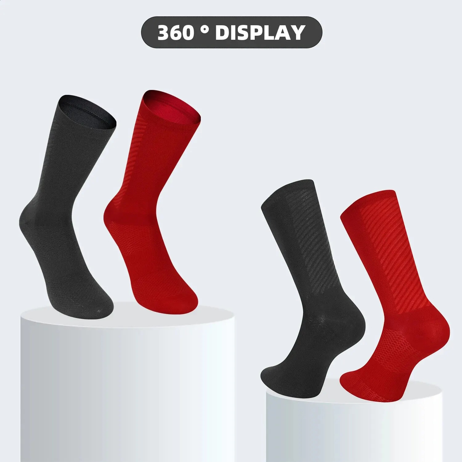5 Pairs Cycling Socks Men Women Breathable Crew Bike Running Fashion Compression Climbing Travelling Walking Hiking 260622 - view 7