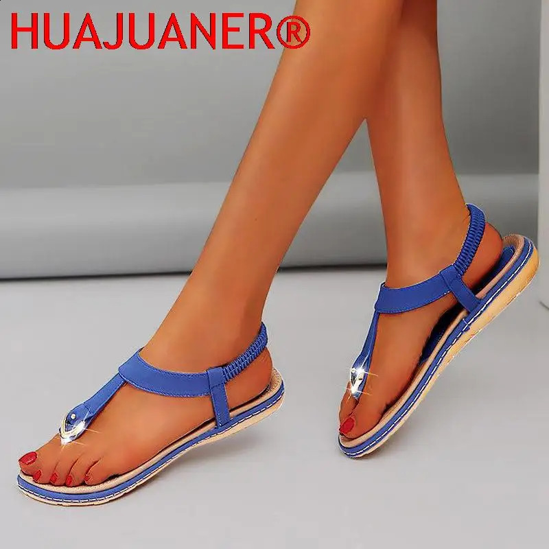 Summer Women Sandals Bohemia Casual Ethnic Shoes Flip Flops Soft Flats Woman Comfortable Plus Size Wedge Sandalias Zapatos Mujer 260626 - view 3