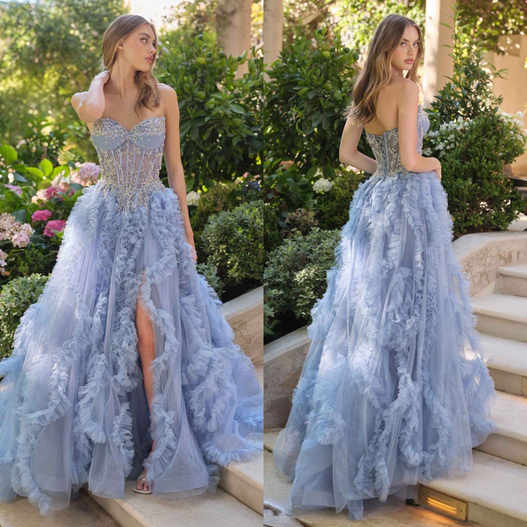 Mermaid Prom Dresses Sexy Sweetheart High Split Beads Appliques Backless Sweep Train Evening Gowns Vestido De Noite Customized