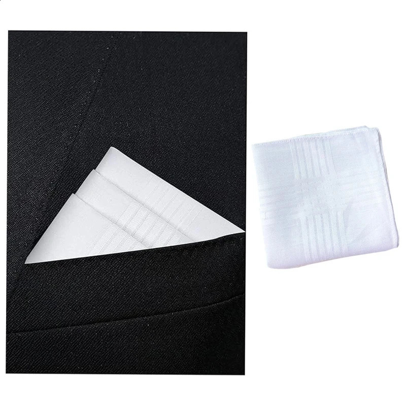 6 Pack of unisex pure cotton white handkerchiefs with satin edges in solid colorsWedding gifts for lywedsCan be used as a s 260626 - view 3