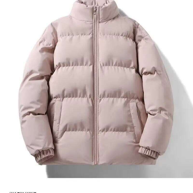 Down men's season new trendy brand double-sided wear stand up collar thick warm plus size cotton jacket W260626 - view 5