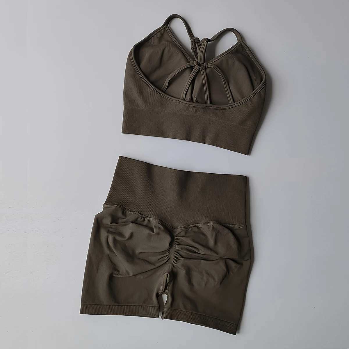 Sleeveless Women Yoga Tank Set Top Shorts 2 Piece Tracksuit Fitness Workout Gym Sportswear Casual Running Sports Suits M260626 - view 3