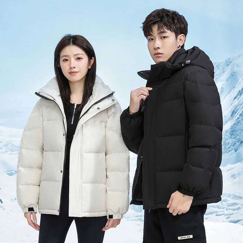 Winter Outdoor Hiking Camping Trend Solid Color Down High-quality Windproof Breathable Men's and Women's Warm Jacket W260626 - view 4