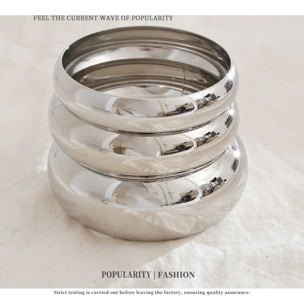 NiNice Stainless Steel Bracelet with Smooth and Fashionable n Personalized Heavy Industry and Simple Jewelry Gift260624 - view 4