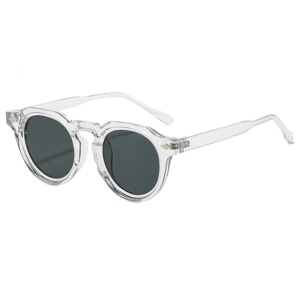 New Retro Round-Frame Sunglasses, Versatile And Stylish For Street Photography, Popular Online Model, UV Protection Glasses - view 5