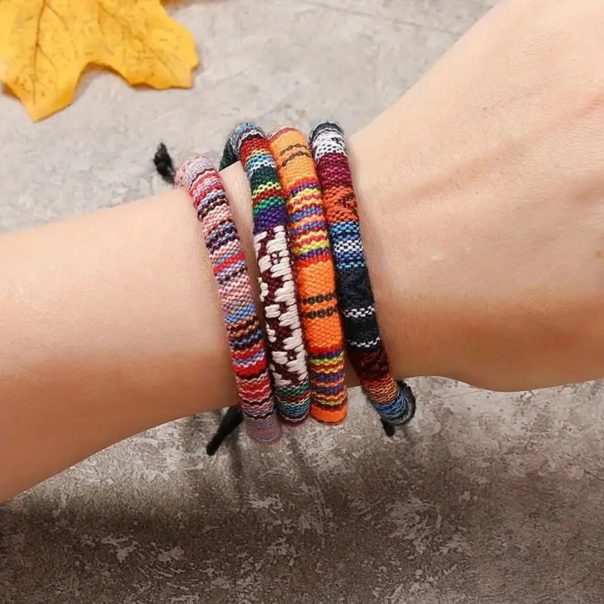 12pcs Selling Cotton Bohemian Color Hand Rope Unisex Bracelet 260617 - view 6