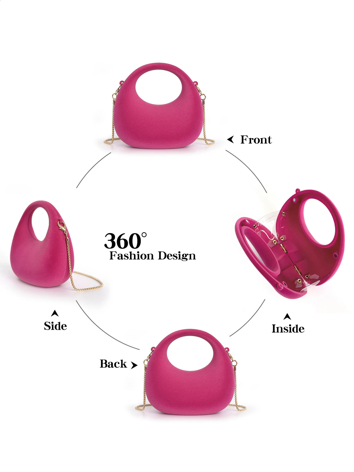 Stylish Mini Velvet Evening Bag Womens Chain Crossbody Wedding Party Shoulder y ner Handbag Coin Purse 260612 - view 7