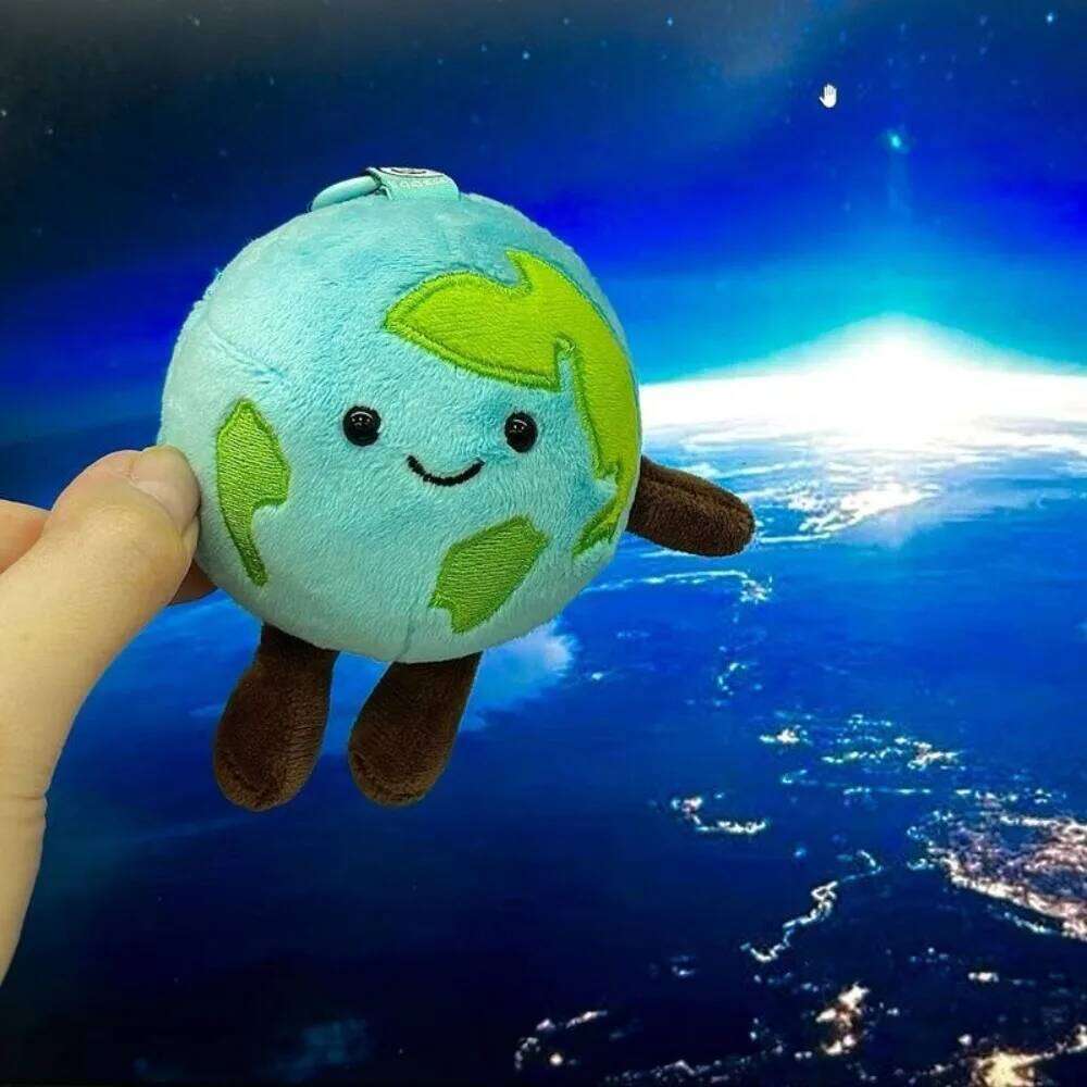 Earth Doll, Bag Pendant, Hanging Ornament, Cute Plush Toy Keychain, Call for Environmental Protection 26Y0626 - view 5