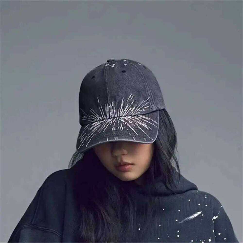 Kpop 3 Styles Washed Cotton Baseball Cap With Printed Distressed Soft Top Denim Hat Keep Swimming printing For Men & Women W260626 - view 3