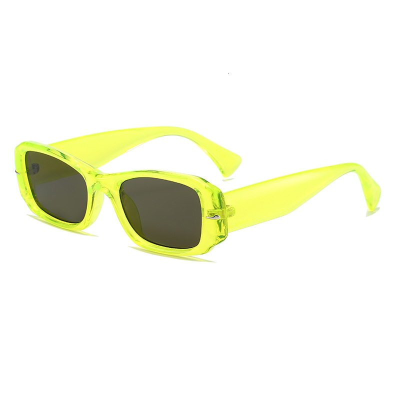 New Style Rivet Square Fashionable And Trendy Ins-Style Face-Slimming Sunglasses, Avant-Garde Retro Colorful Sunglasses - view 6