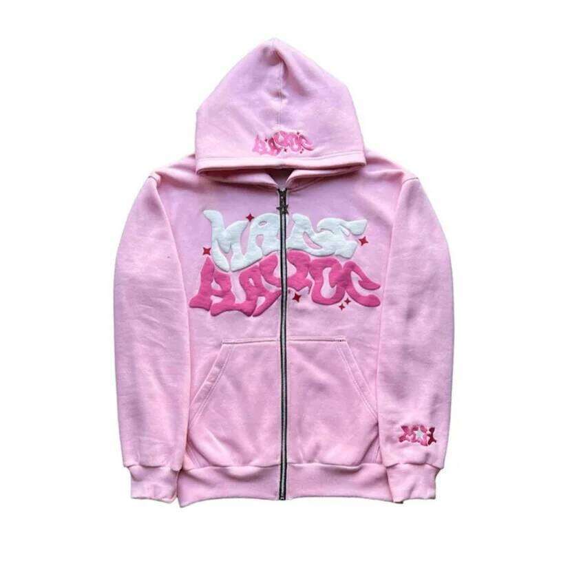 Retro Star Letter Printed Zipper Hoodies 2025 Spring Autumn Harajuku Y2K Women and Men Fashion Hip Hop Long Sleeve Hooded W260626 - view 4