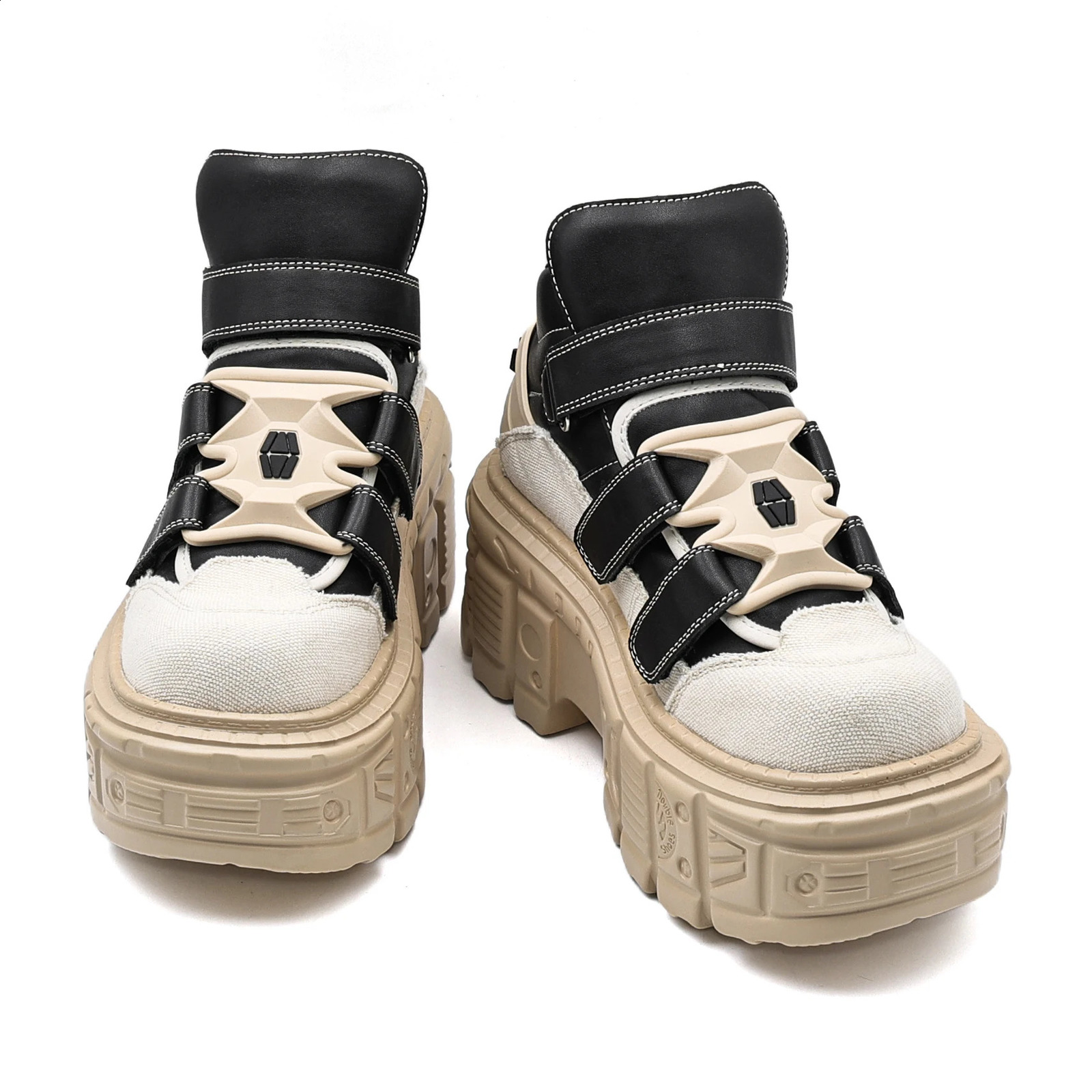 Gothic Ankle Boots 2026 Woman Sneakers Punk Style Women Shoes Rock Laceup Heel Height Platform Metal Decor 260616 - view 3