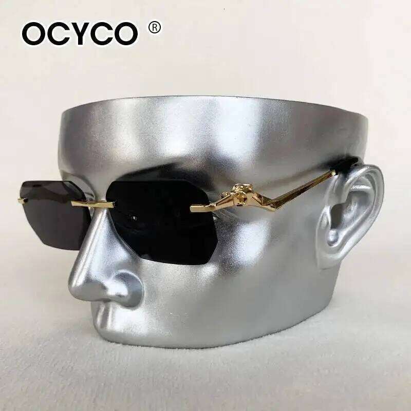 Fashion Square Rimless Sunglasses Men Women Vintage Rectangular Eyewear UV400 Brand Designer Sun Glasses Travel Shades 26Y0626 - view 4