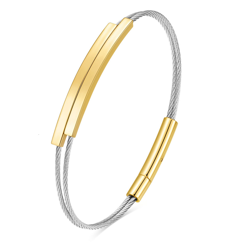 3mm Round Double-layer Cable Stainless Steel Bracelet With Wire Clasp For Women Simple And Versatile Simple Design Bangle Hand Jewelry Bijoux Gifts Wh - view 6