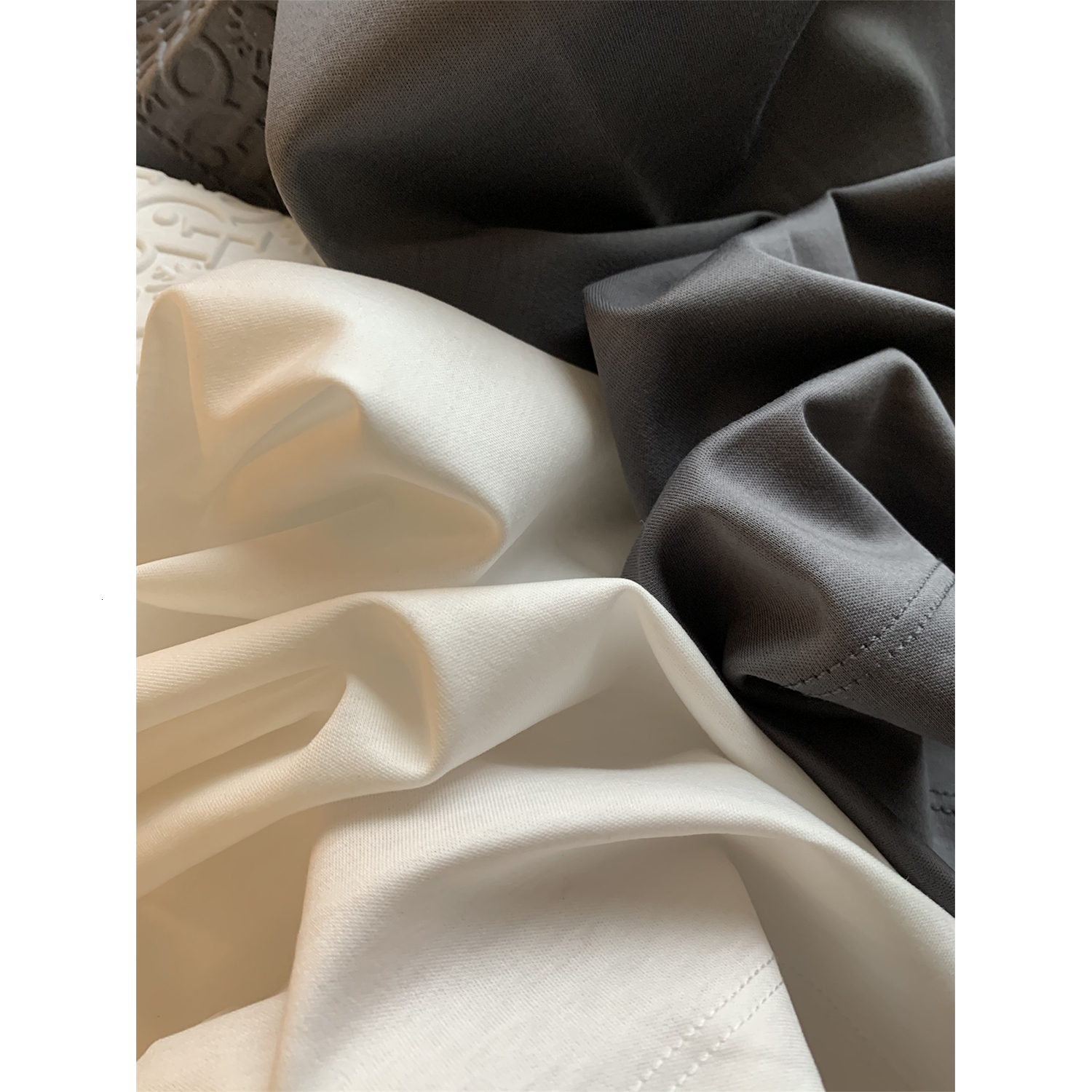 Imported Liquid Ammonia Mercerized Pima Cotton! 2026 Spring And Autumn Solid Color Casual Round-Neck Short-Sleeve T-Shirt For Men Men Round-Neck Pullo - view 4