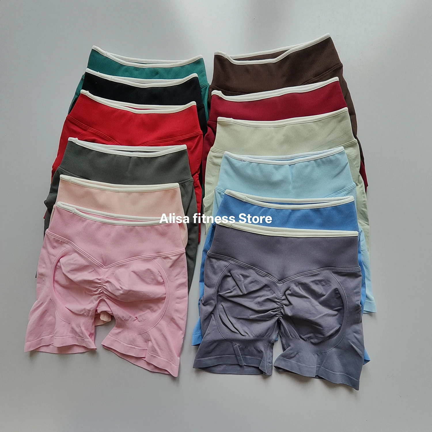 Womens High Waist Seamless Yoga Shorts Summer High Stretch Gym Shorts Running Shorts Pilates Wear Cycling Training Shorts 260626
