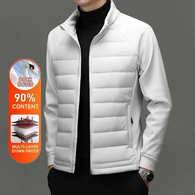 High End 90% Light Brand Casual Fashion Men Down Jacket Streetwear New Windbreaker Stand Collar Puffer Winter Feather Coats J260626 - view 4