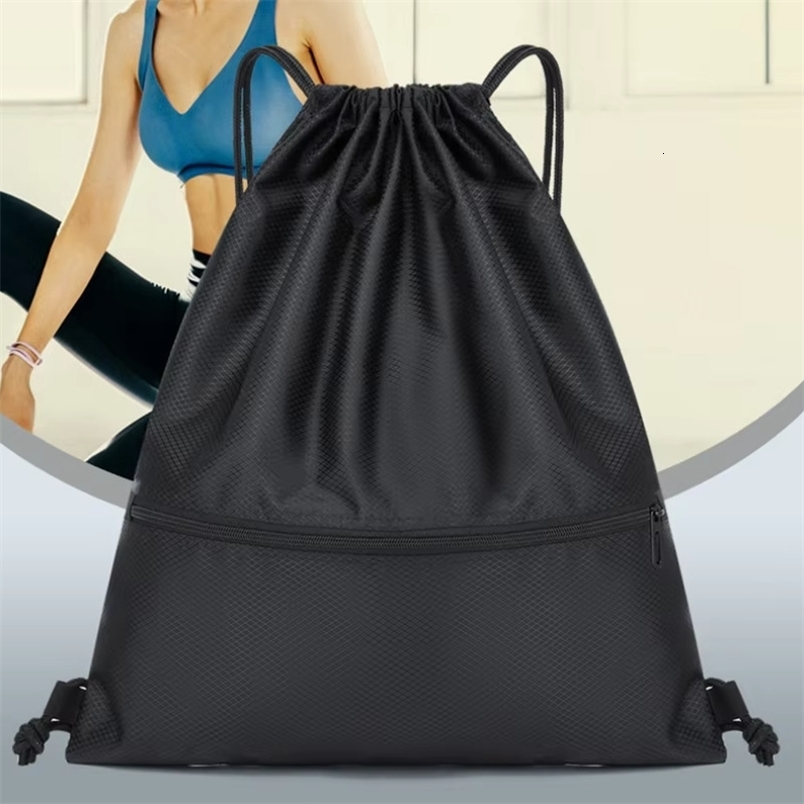 Lightweight Drawstring Backpack for Men and Women Sports Fitness Outdoor Leisure Zipper Bag y260615